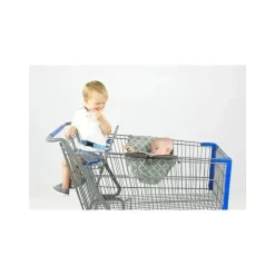 Rede Binxy Baby Carrinho de Compras, Cinza e Aqua Quatrefoil