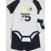 Reebok - Conjunto de 3 peças Creeper/Short/Bootie de Malha Enxoval, True White