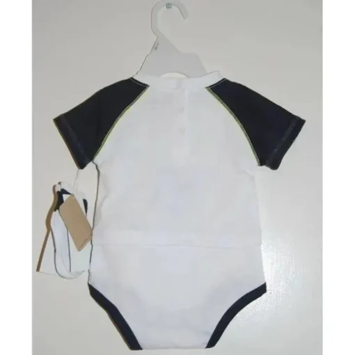 Reebok - Conjunto de 3 peças Creeper/Short/Bootie de Malha Enxoval, True White