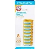 Refil de balde de fralda Munchkin Arm &amp; Hammer anéis 8-Pack, 2.176-contagem