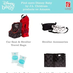 Refrigerador de biberões com isolamento Maxicool 4-Baby JL Childress com bolsa de gelo, Mickey Black