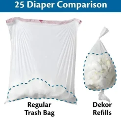 Regal-Lager - Balde de fraldas mãos-livres Classic Dekor, branco