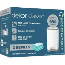 Regal-Lager - 2Pk Fralda Dekor Classic Fralda Balde Recargas Biodegradáveis