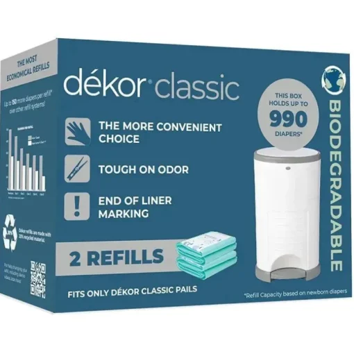 Regal-Lager - 2Pk Fralda Dekor Classic Fralda Balde Recargas Biodegradáveis