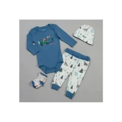 Rene Rofe - conjunto de calça e macacão 4 unidades para bebê menino Dino e ao ar livre