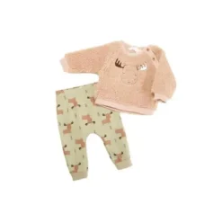 Rene Rofe - 2Pk Baby Girl Moose Sherpa Set, Marrom