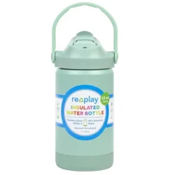 Re-Play - 12 Oz Insulated Recycled Stainless Steel Water Bottle, Sage