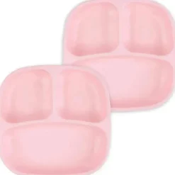 Re-Play - Placas de 3 compartimentos com paredes profundas, pacote de 2, rosa gelo