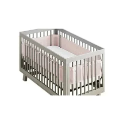 RespirávelBaby - Forro de berço de malha respirável, coleção Deluxe Ruffle, Blush