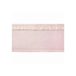 RespirávelBaby - Forro de berço de malha respirável, coleção Deluxe Ruffle, Blush
