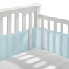 RespirávelBaby - forro de malha respirável para berços de tamanho normal, malha clássica de 3 mm, azul verde aqua