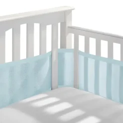 RespirávelBaby - forro de malha respirável para berços de tamanho normal, malha clássica de 3 mm, azul verde aqua