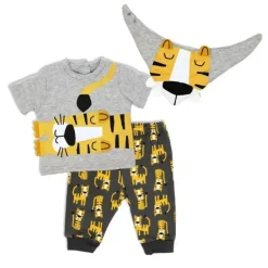 Rosa Têxteis - Conjunto 3Pk Bebê Menino, Tigre