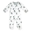 Rose Textile - Baby Neutral Grey Elephant Printed Fleece Sleeper