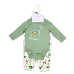 Rose Textile - Conjunto com 3 peças de pé de dinossauro para meninos