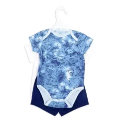 Rose Textile - Conjunto curto de dinossauro para meninos com 3 peças