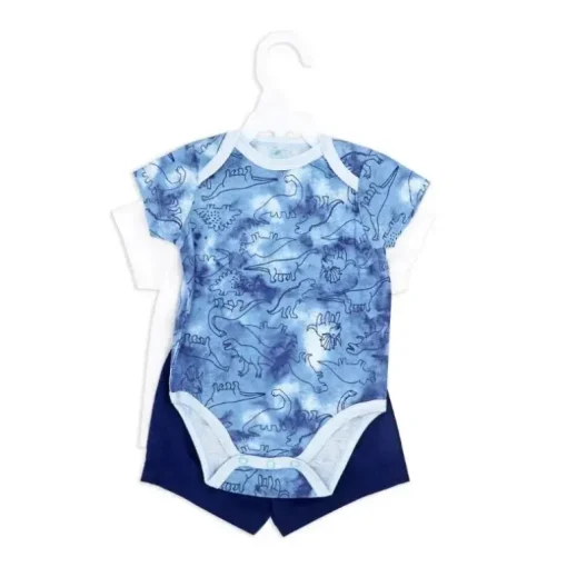 Rose Textile - Conjunto curto de dinossauro para meninos com 3 peças