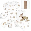 Rose Textile - Conjunto de presentes de ursos pendurados neutros para bebês com 8 unidades