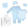 Rose Textile - Conjunto de 5 bolsas de malha para caixa de brinquedos azul para meninos