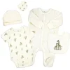 Rose Textile - Conjunto de veludo de girafa neutra para bebês com 5 unidades
