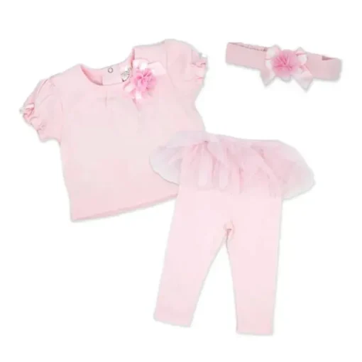 Rose Textile - Conjunto de legging rosa para meninas 3Pk