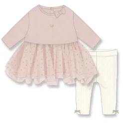 Rose Textile - Conjunto de leggings tutu com corações para bebês meninas 2Pk