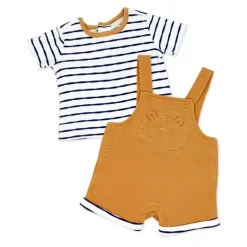 Rose Textile - Conjunto de macacão de leão para bebê menino 2Pk