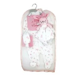 Rose Textile - Conjunto de presente pendurado para coelhos de meninas com 8 unidades