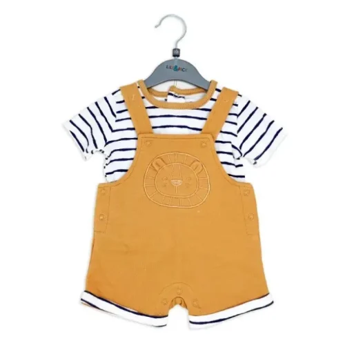 Rose Textile - Conjunto de macacão de leão para bebê menino 2Pk