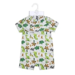Rose Textile - Conjunto de 2 macacões para bebês meninos dinossauros