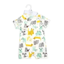 Rose Textile - Conjunto de 2 macacões para bebês meninos e cachorros