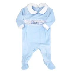 Rose Textile - Macacão de veludo com cauda franzida para bebê menino