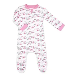 Rose Textile - Macacão Interlock Loved para Bebês Meninas