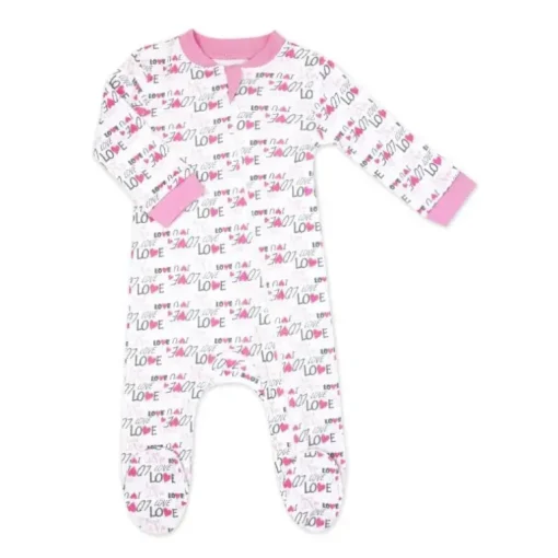 Rose Textile - Macacão Interlock Loved para Bebês Meninas