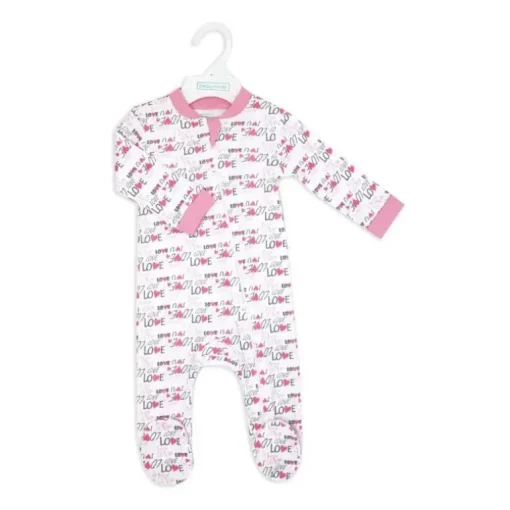 Rose Textile - Macacão Interlock Loved para Bebês Meninas
