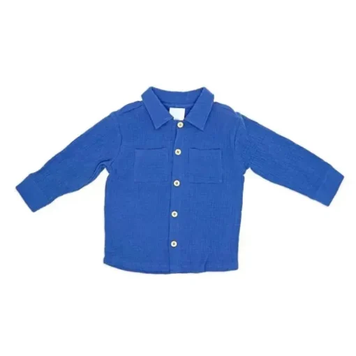 Rose Textile - 2Pk Baby Boys Gauze Pant Set, Demon Blue