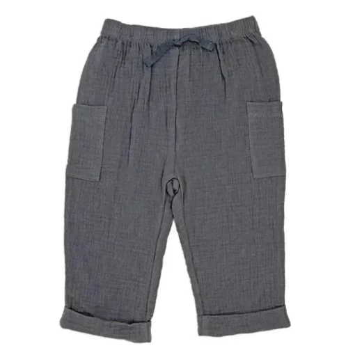 Rose Textile - 2Pk Baby Boys Gauze Pant Set, Beige Plaid