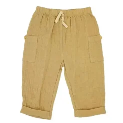 Rose Textile - 2Pk Baby Boys Gauze Pant Set, Demon Blue