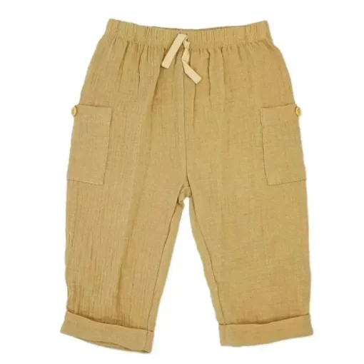 Rose Textile - 2Pk Baby Boys Gauze Pant Set, Demon Blue
