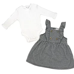 Rose Textile - 2Pk Baby Girls Jumper Set Houndstooth Collection