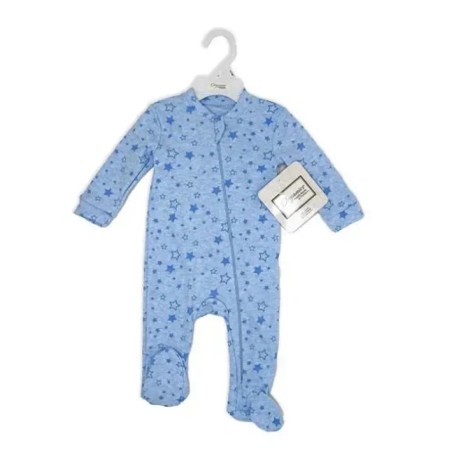 Rose Textiles - 100% Orgânico Heather Star Sleeper, Azul