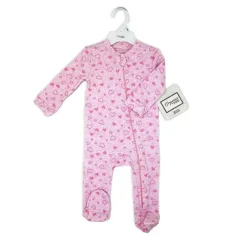 Rose Textiles - 100% Orgânico Heather Heart Sleeper, Rosa