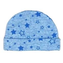 Rose Textiles - 100% Orgânico Heather Star Sleeper + Chapéu, Azul