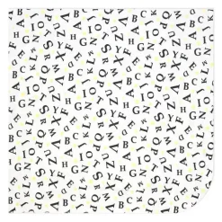 Rose Textiles - 3 Pk Knit Swaddles, Grey Abc's