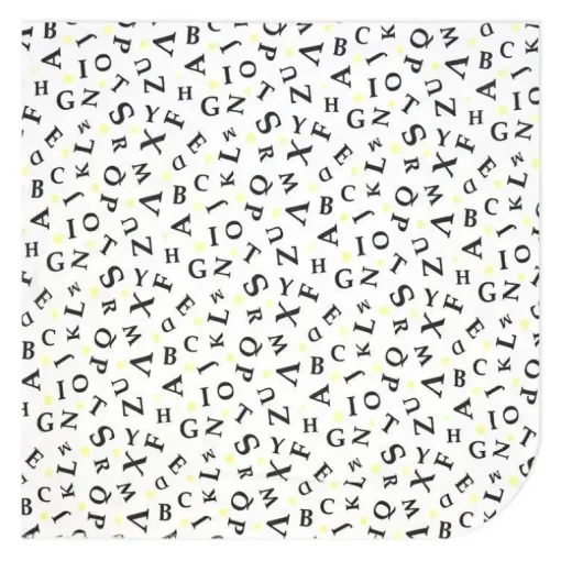 Rose Textiles - 3 Pk Knit Swaddles, Grey Abc's
