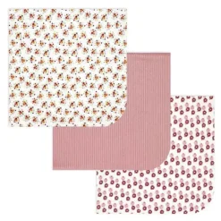 Rose Textiles - 3 Swaddles de malha Pk, margaridas rosa