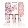 Rose Textiles - 3 Toalhas com Capuz com 5 Toalhas de Rosto, Buquê Rosa
