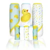Rose Textiles - 3 toalhas com capuz com 5 toalhas de rosto, Aqua Duckies