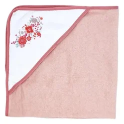Rose Textiles - 3 Toalhas com Capuz com 5 Toalhas de Rosto, Buquê Rosa