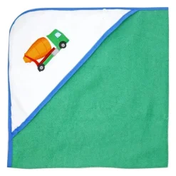 Rose Textiles - 3 Toalhas com Capuz C/ 5 Toalhas de Rosto:, Green Trucks